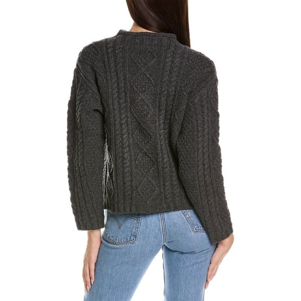 Frances Valentine Fisherman Skipper Wool Sweater - Picture 2 of 3